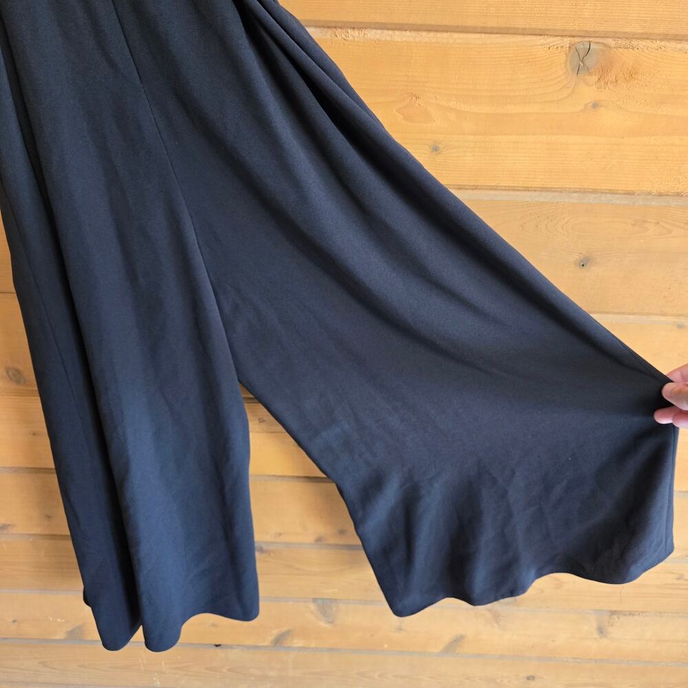 Gal Meets Glam Jumpsuit Veronica Wide Leg Cap Sleeve Black NWT 4 Tie Waist Belt - Picture 6 of 6